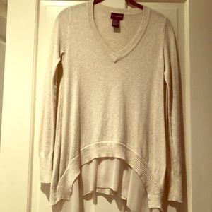 Central Park West V-neck cotton sweater size XS